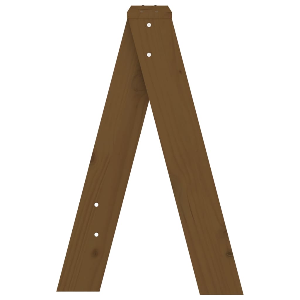 Stools 2 pcs Honey Brown 40x40x60 cm Solid Wood Pine