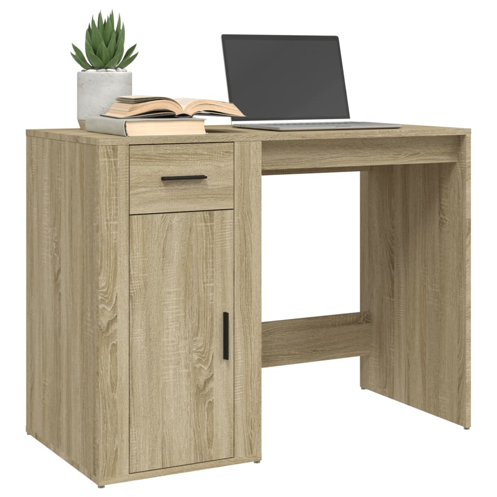 Desk Sonoma Oak 100x49x75 cm Engineered Wood