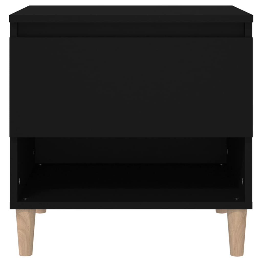 Bedside Table Black 50x46x50 Engineered Wood
