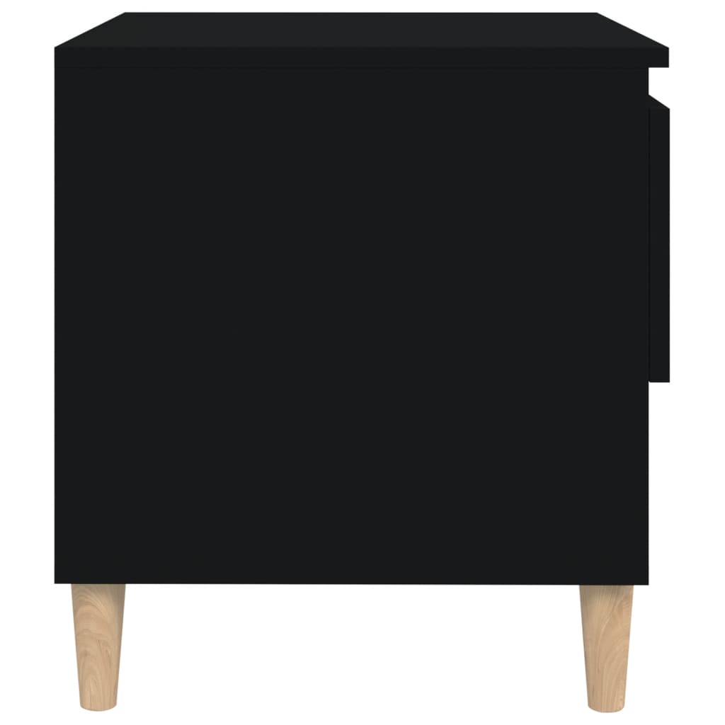 Bedside Table Black 50x46x50 Engineered Wood