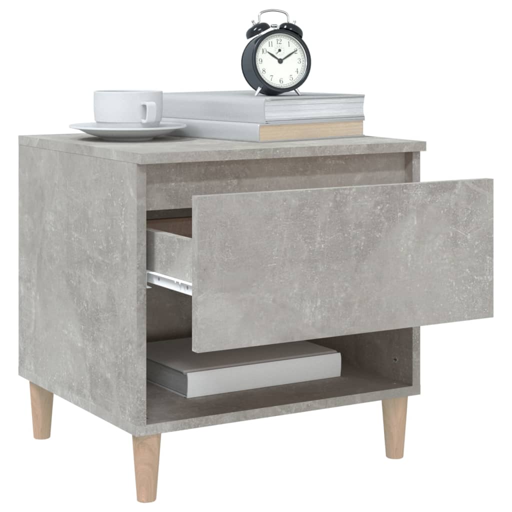 Bedside Table Concrete Grey 50x46x50 Engineered Wood