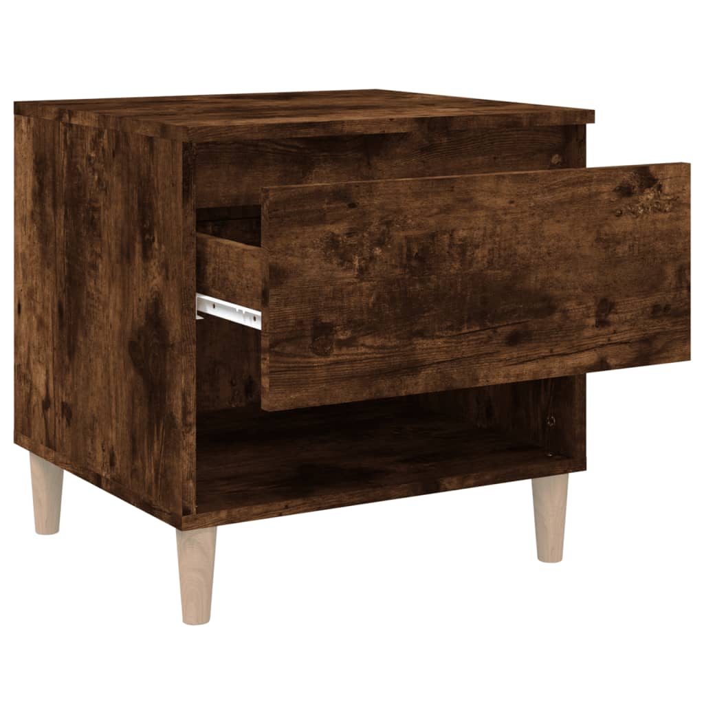 Bedside Tables 2 pcs Smoked Oak 50x46x50 Engineered Wood