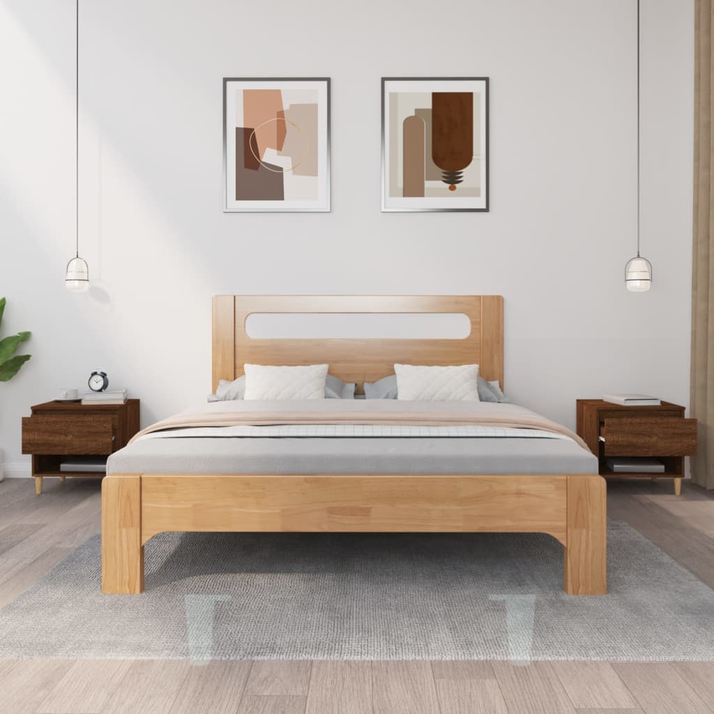 Bedside Tables 2 pcs Brown Oak 50x46x50 Engineered Wood