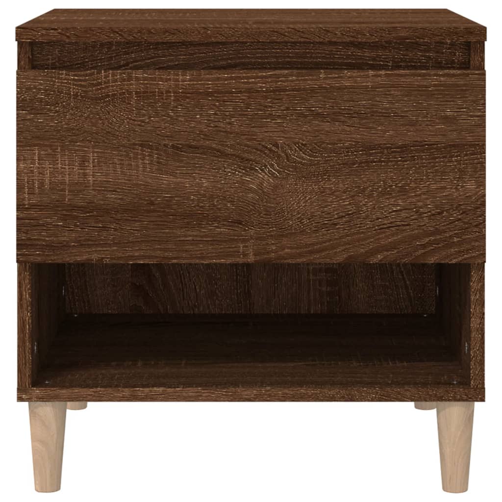 Bedside Tables 2 pcs Brown Oak 50x46x50 Engineered Wood