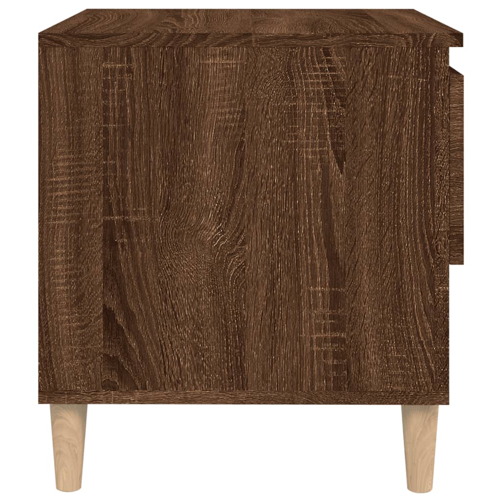 Bedside Tables 2 pcs Brown Oak 50x46x50 Engineered Wood