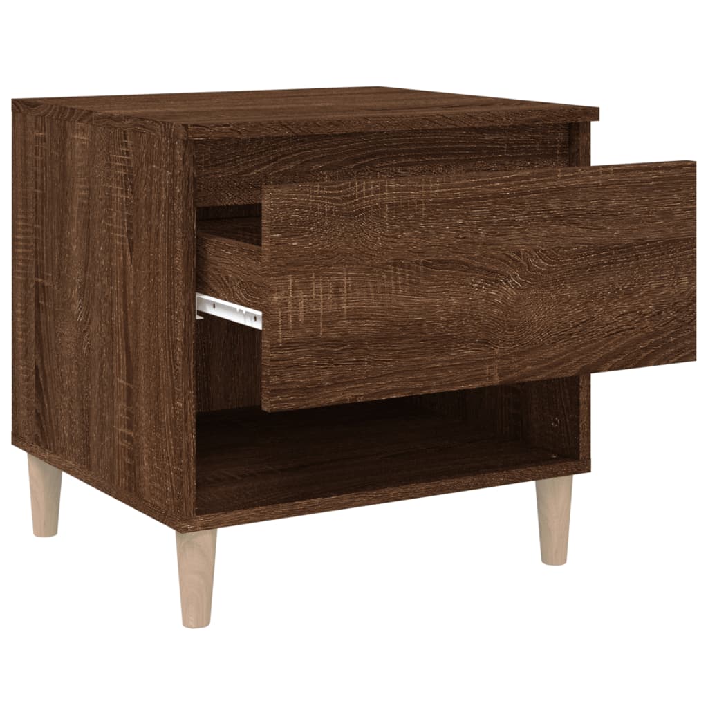 Bedside Tables 2 pcs Brown Oak 50x46x50 Engineered Wood