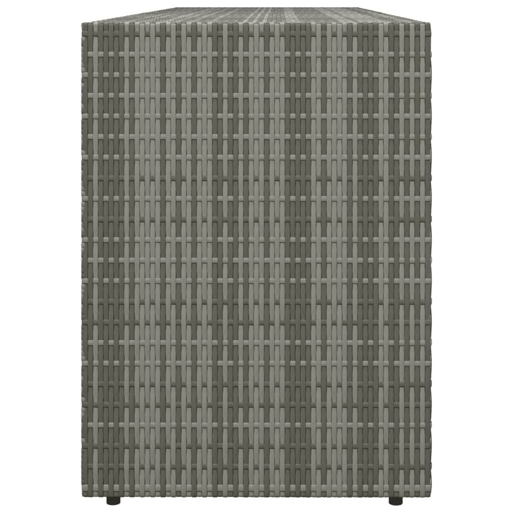 Garden Storage Cabinet Grey 198x55.5x80 cm Poly Rattan