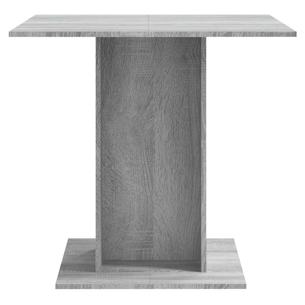 Dining Table Grey Sonoma 80x80x75 cm Engineered Wood