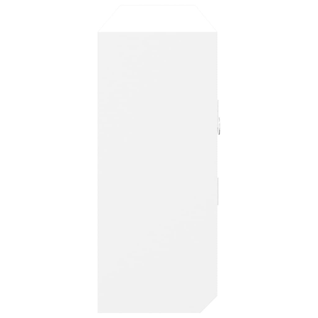 Key Cabinet White 40x8.5x20 cm Engineered Wood&Steel