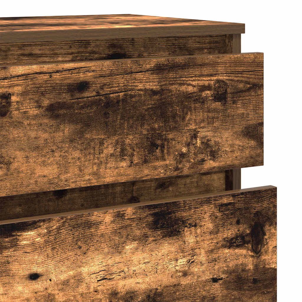 Drawer Cabinet Smoked Oak 60x36x103 cm Engineered Wood