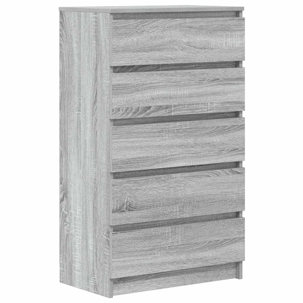 Drawer Cabinet Grey Sonoma 60x36x103 cm Engineered Wood