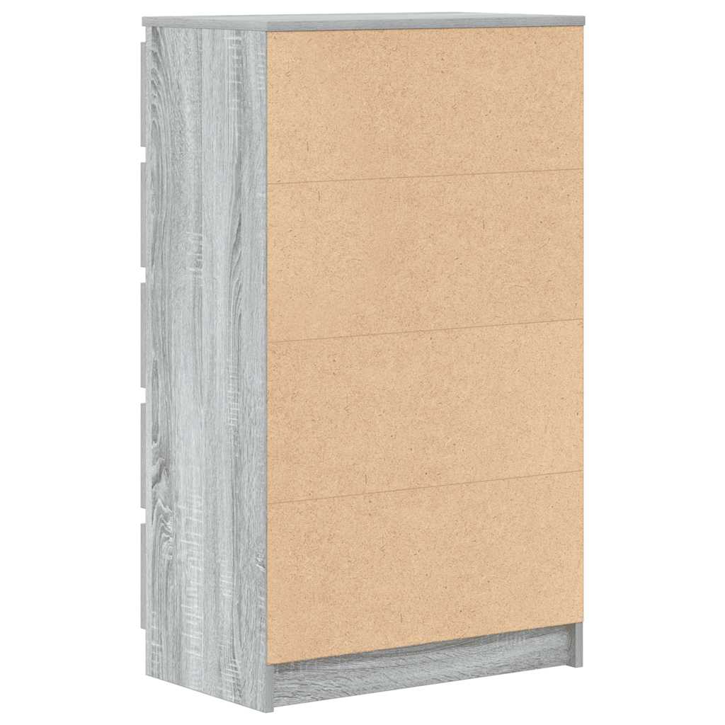 Drawer Cabinet Grey Sonoma 60x36x103 cm Engineered Wood
