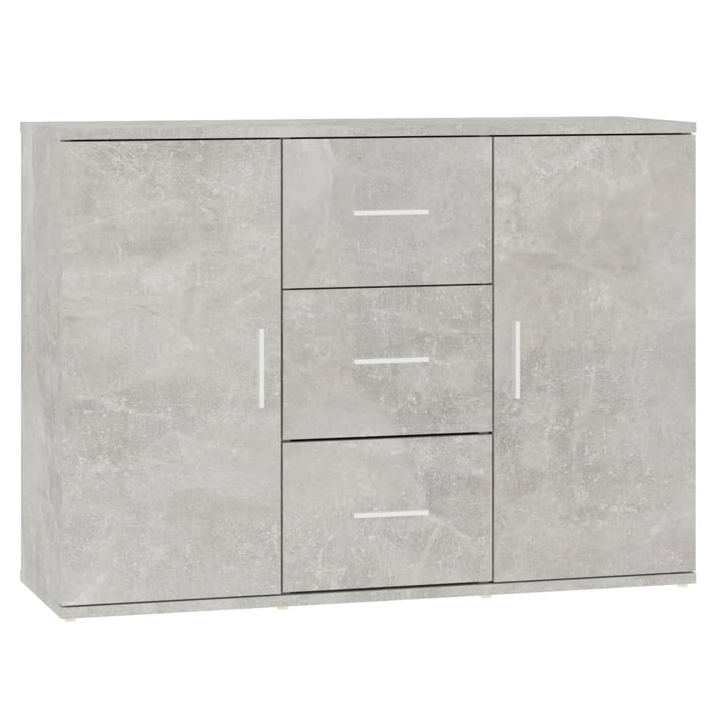 Sideboard Concrete Grey 91x29.5x65 cm Engineered Wood