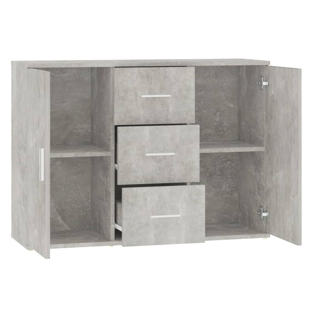 Sideboard Concrete Grey 91x29.5x65 cm Engineered Wood