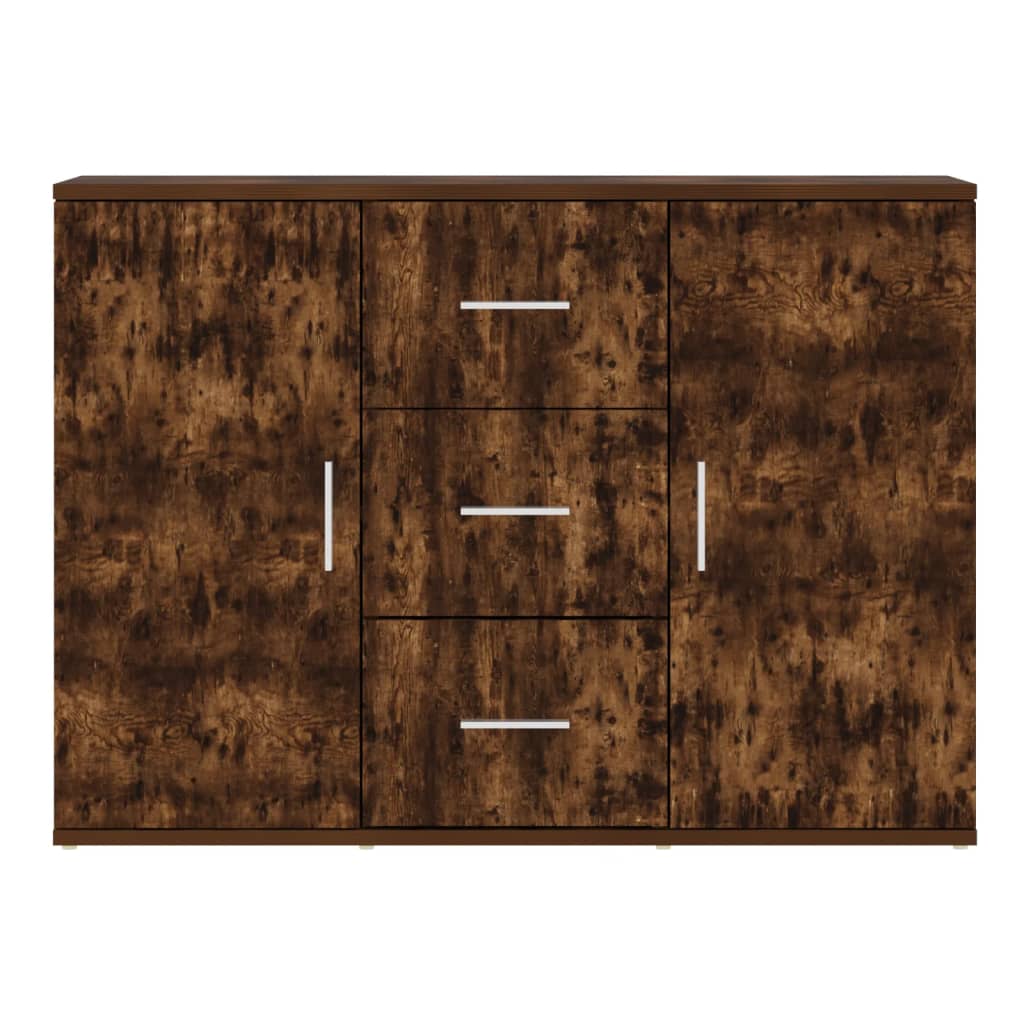 Sideboard Smoked Oak 91x29.5x65 cm Engineered Wood