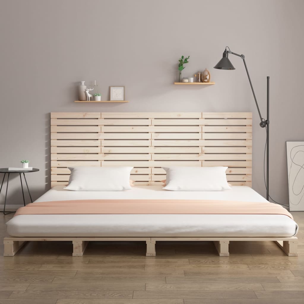 Wall Headboard 206x3x91.5 cm Solid Wood Pine