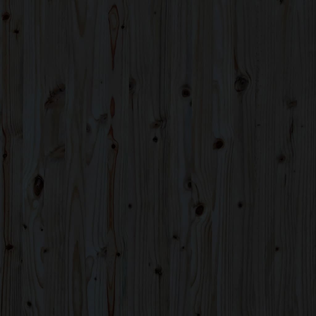 Wall Headboard Black 96x3x91.5 cm Solid Wood Pine