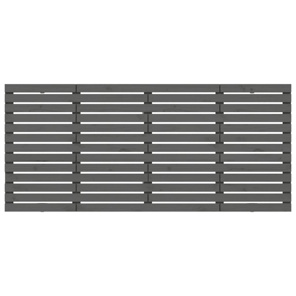 Wall Headboard Grey 156x3x91.5 cm Solid Wood Pine