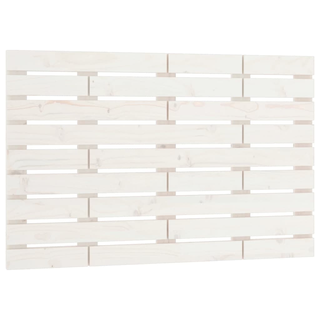 Wall Headboard White 106x3x63 cm Solid Wood Pine