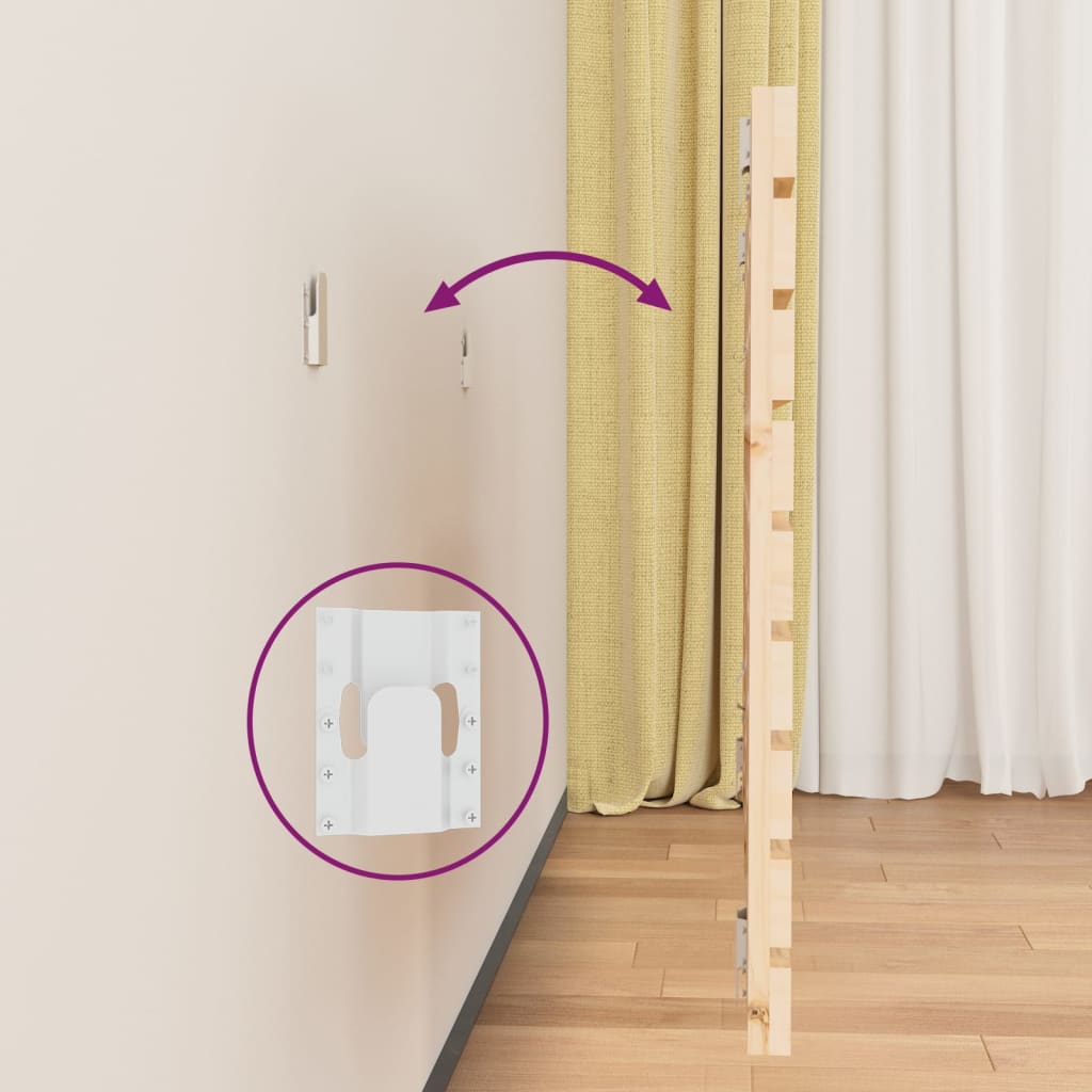 Wall Headboard 126x3x63 cm Solid Wood Pine