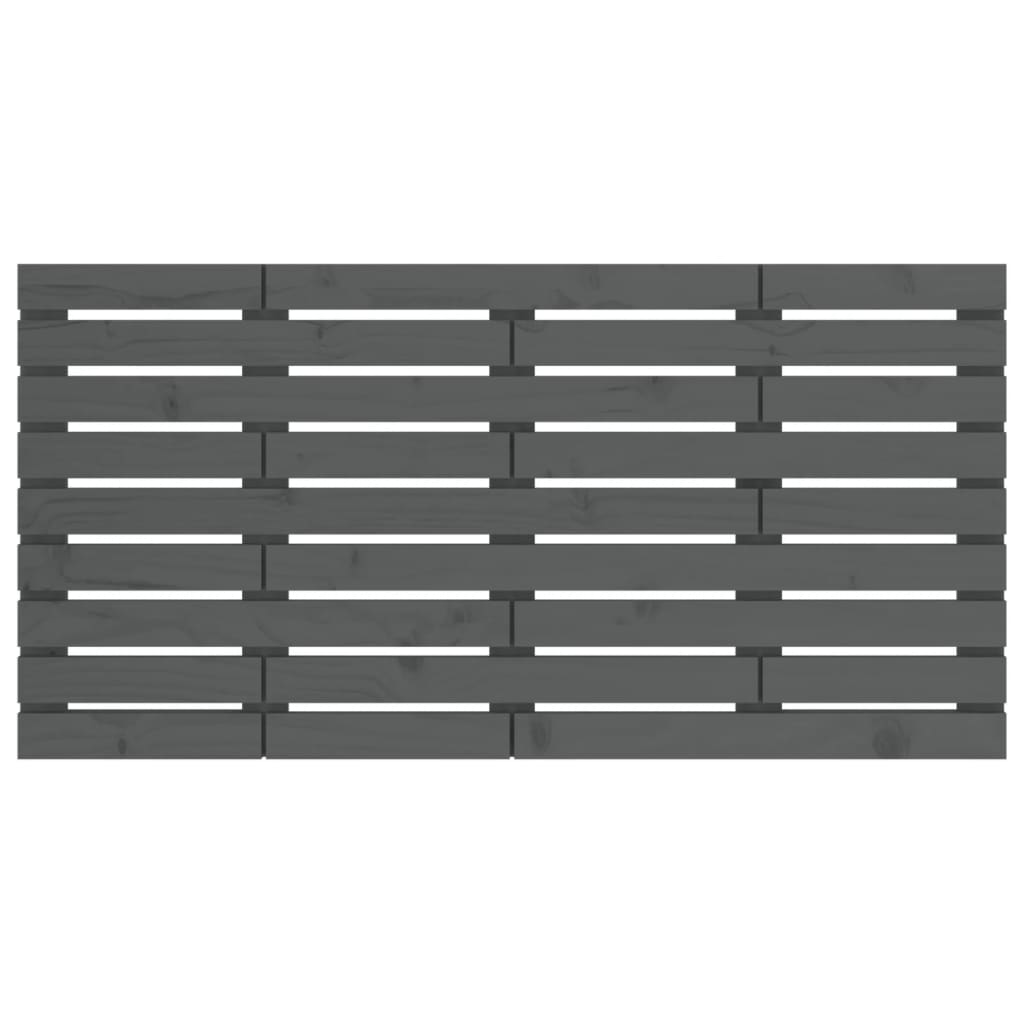 Wall Headboard Grey 146x3x63 cm Solid Wood Pine