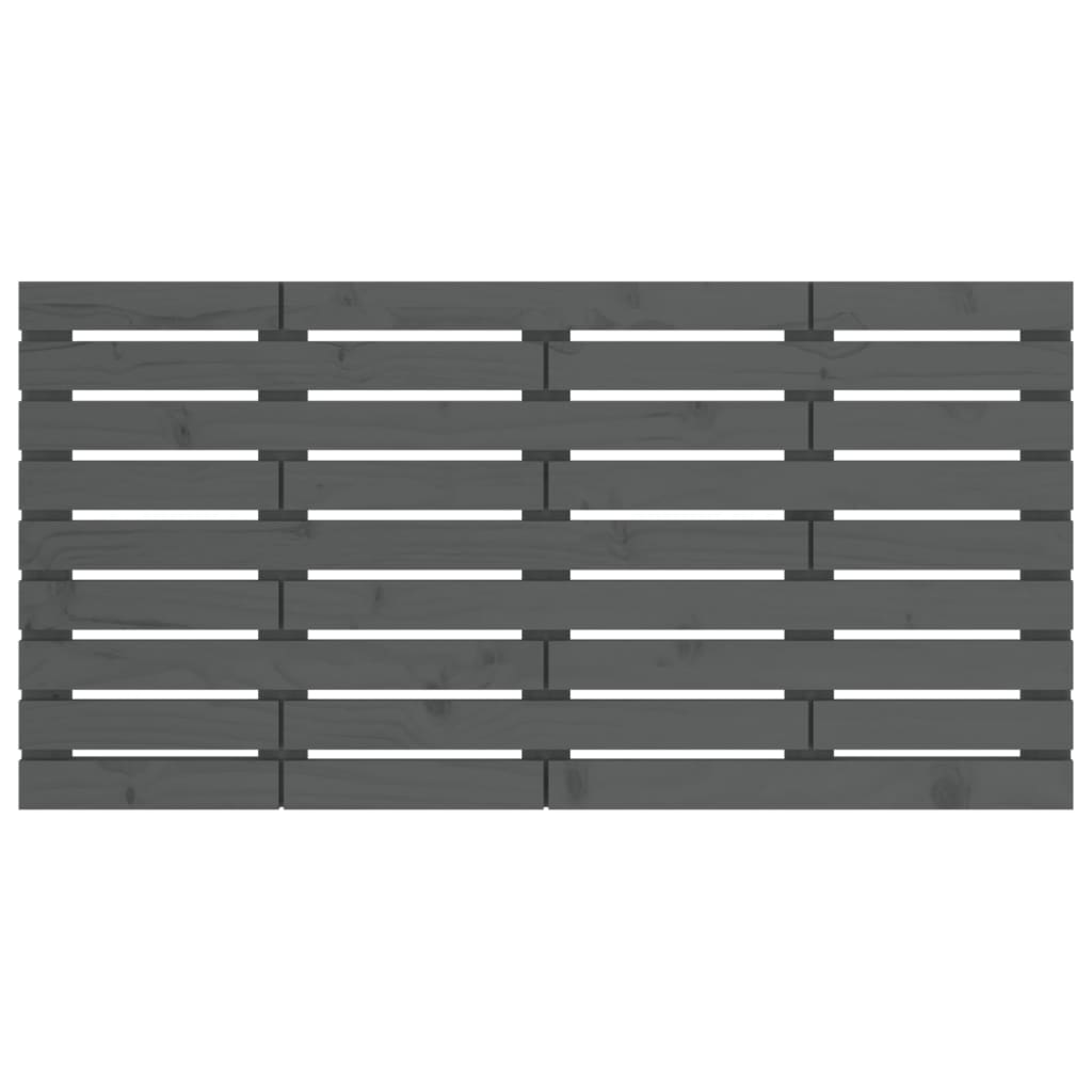 Wall Headboard Grey 156x3x63 cm Solid Wood Pine