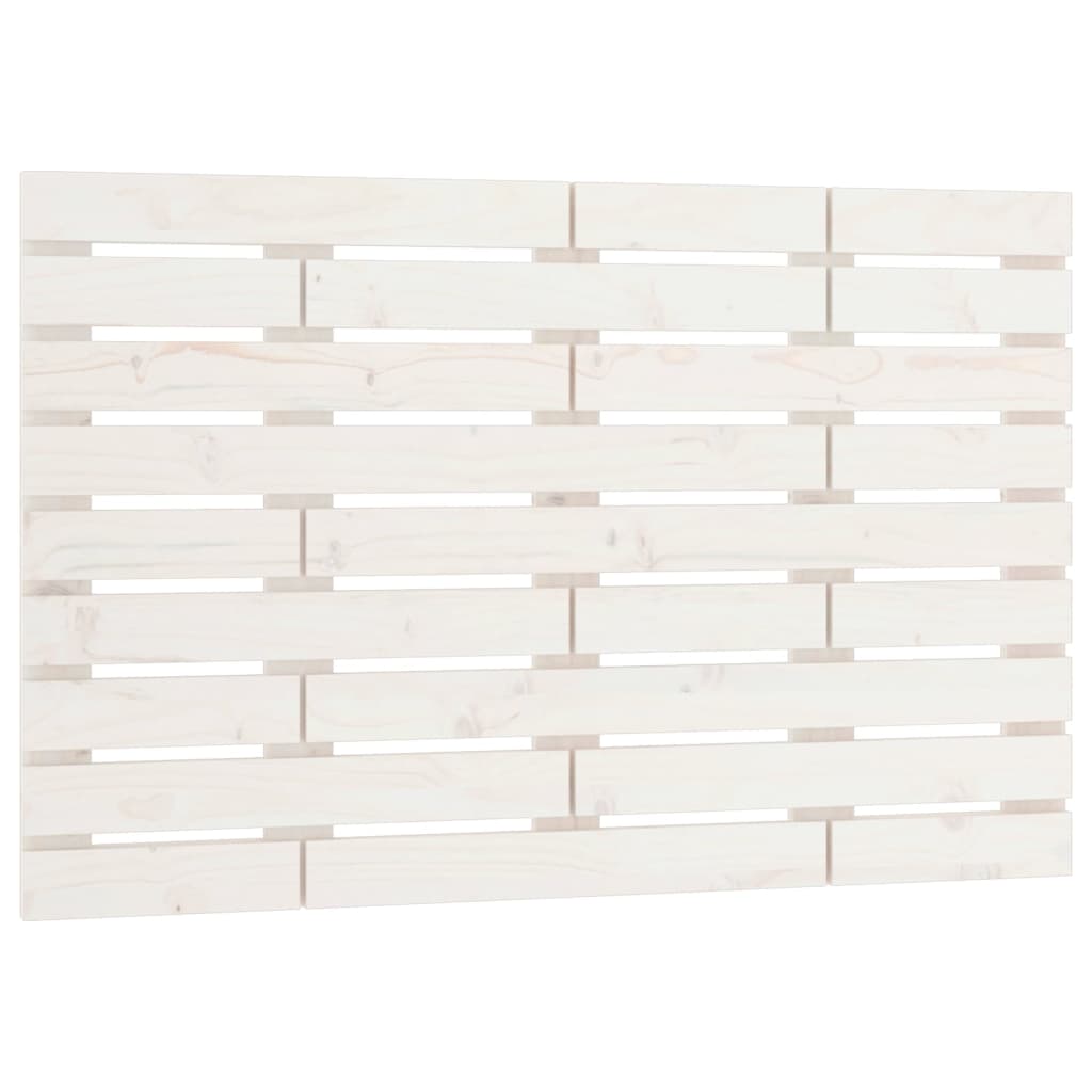 Wall Headboard White 81x3x63 cm Solid Wood Pine