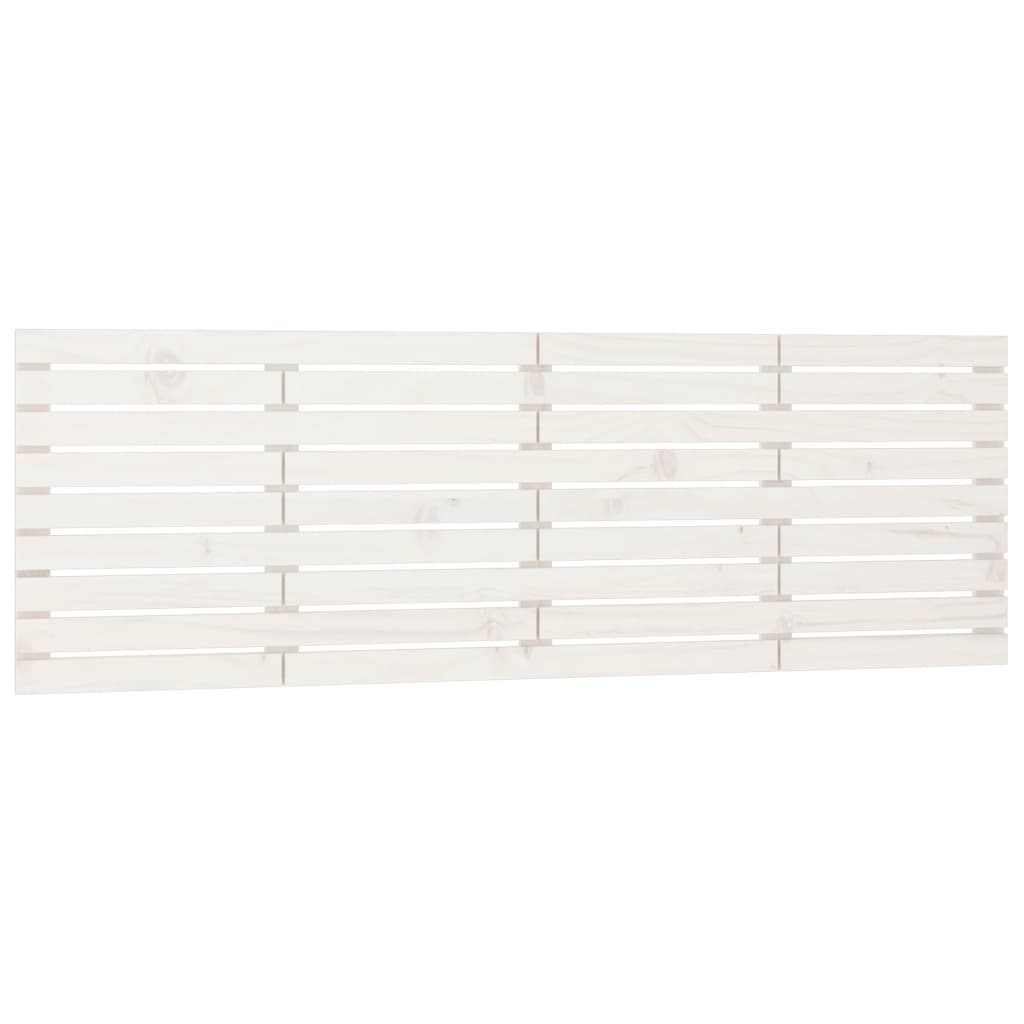 Wall Headboard White 166x3x63 cm Solid Wood Pine