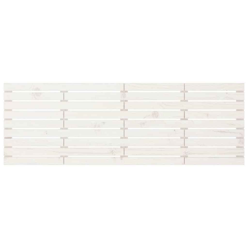 Wall Headboard White 166x3x63 cm Solid Wood Pine