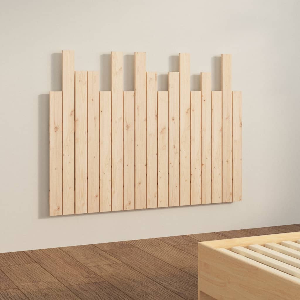 Wall Headboard 108x3x80 cm Solid Wood Pine