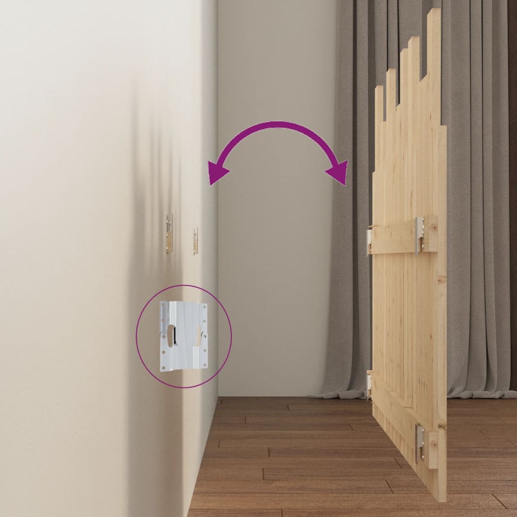 Wall Headboard 108x3x80 cm Solid Wood Pine