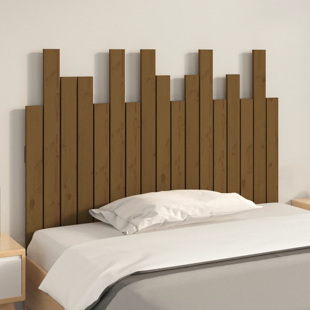 Wall Headboard Honey Brown 108x3x80 cm Solid Wood Pine