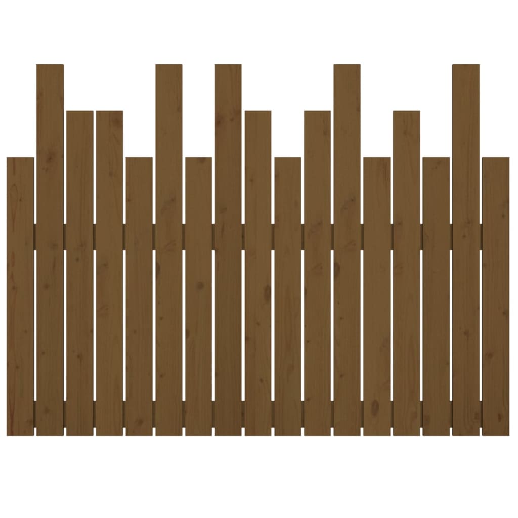 Wall Headboard Honey Brown 108x3x80 cm Solid Wood Pine