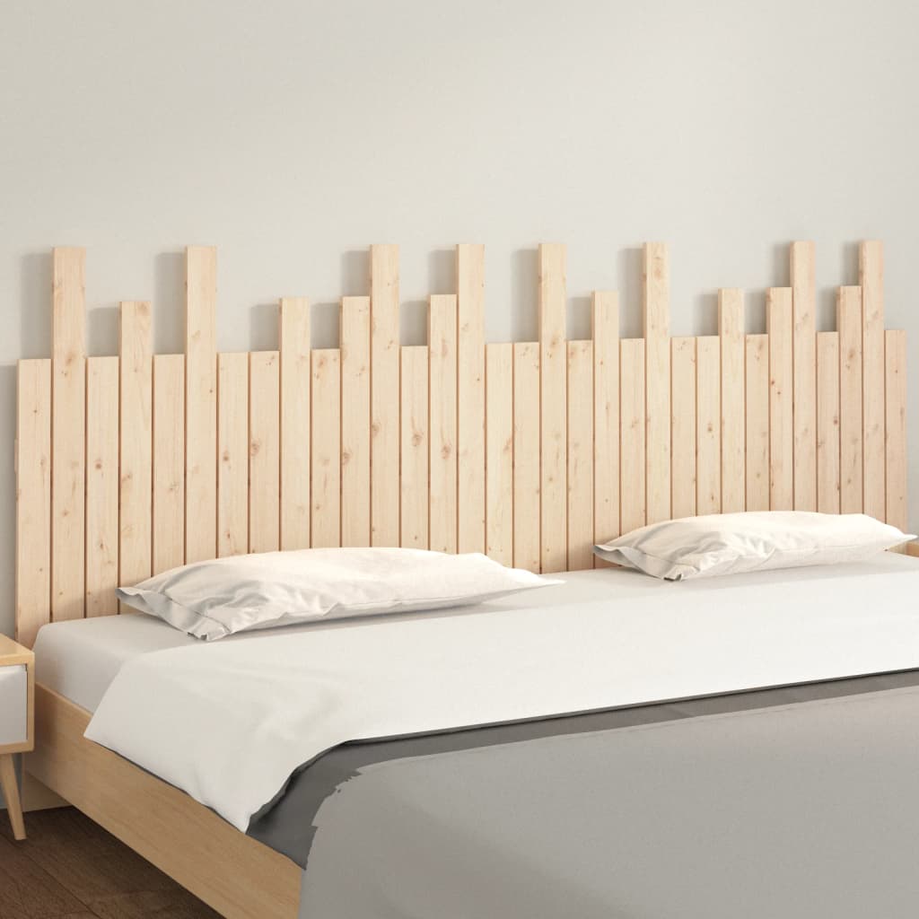 Wall Headboard 204x3x80 cm Solid Wood Pine