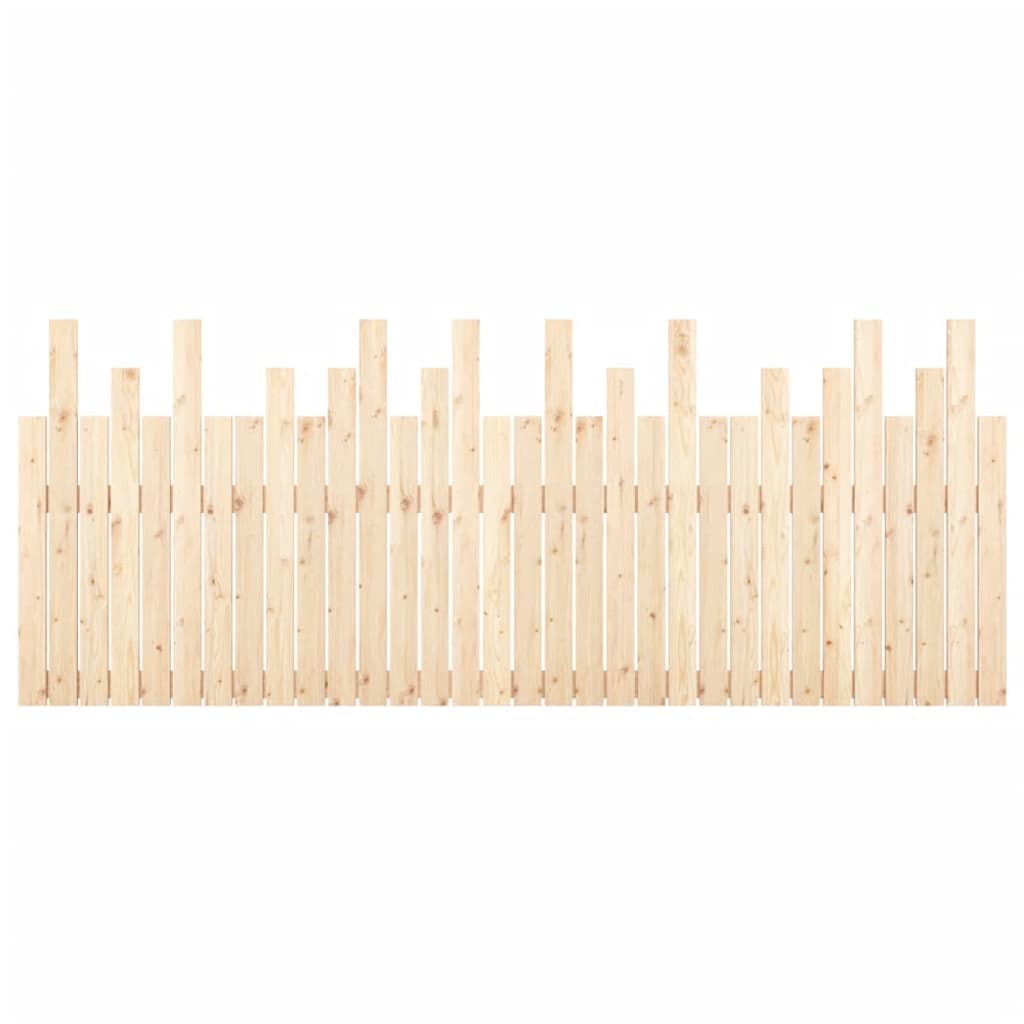 Wall Headboard 204x3x80 cm Solid Wood Pine