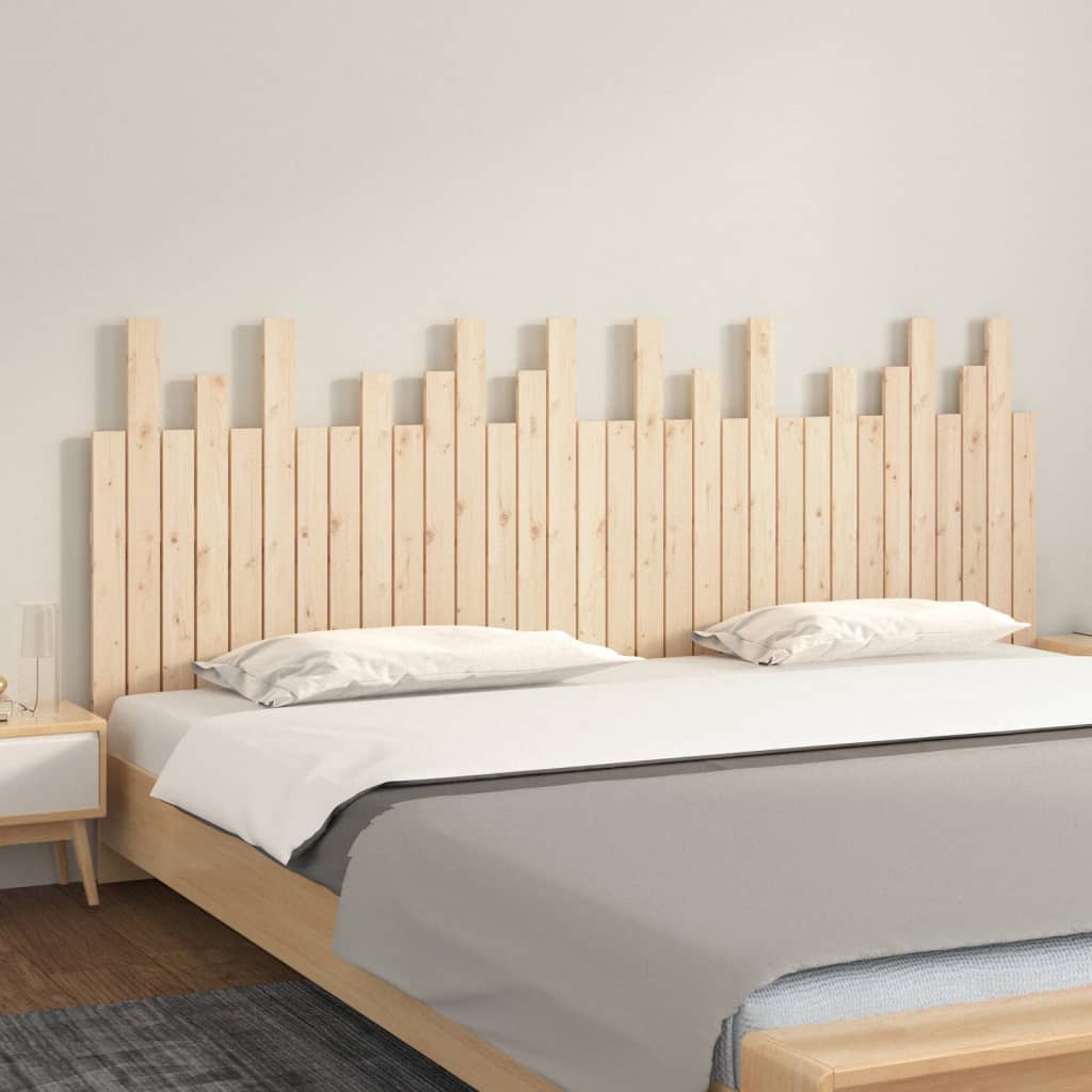 Wall Headboard 204x3x80 cm Solid Wood Pine