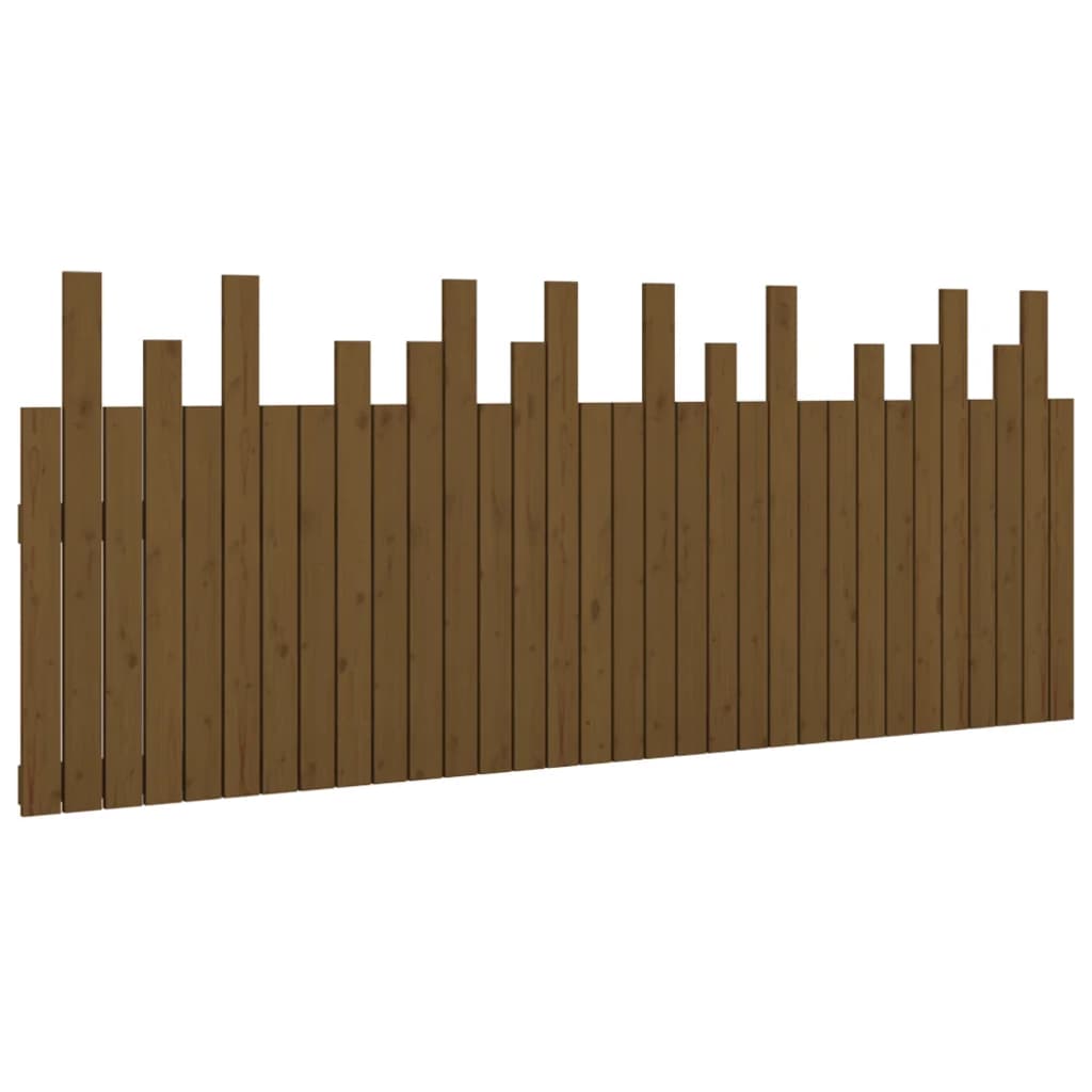Wall Headboard Honey Brown 204x3x80 cm Solid Wood Pine