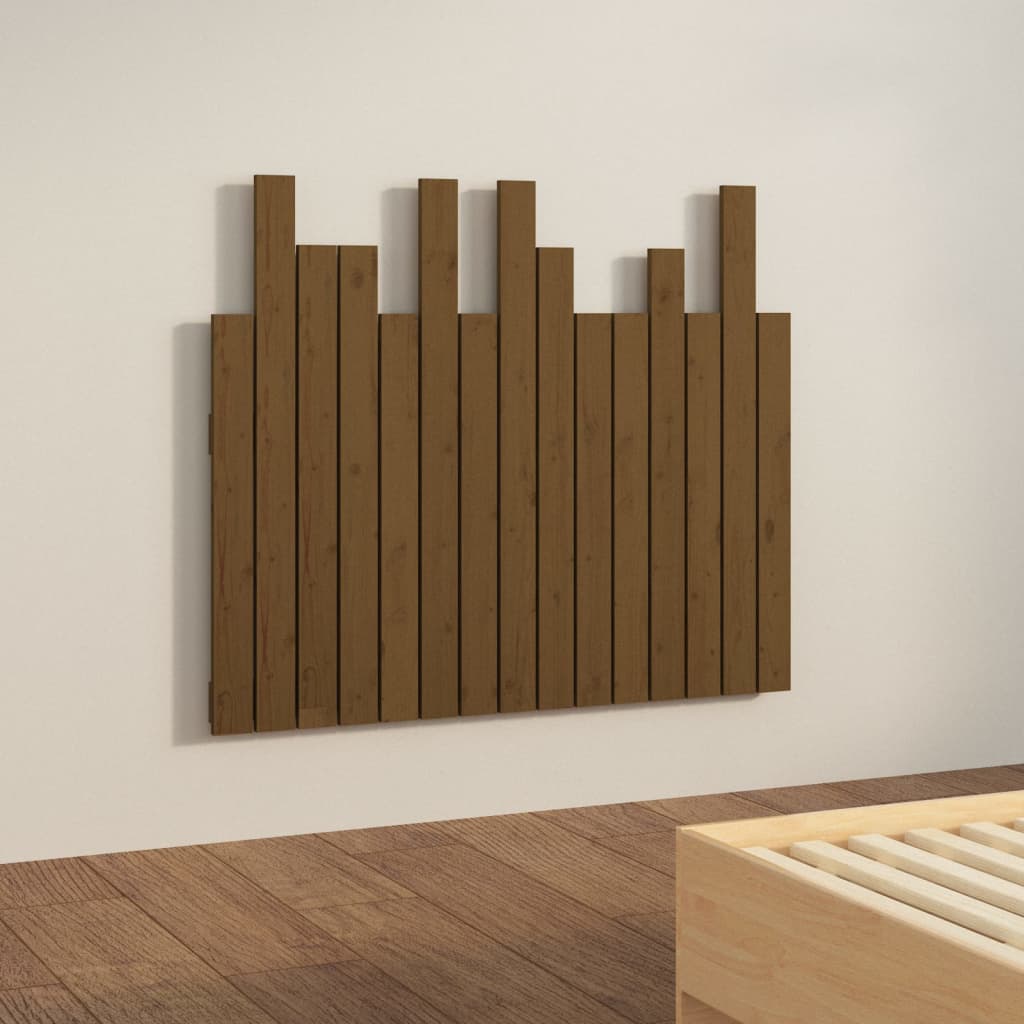 Wall Headboard Honey Brown 95.5x3x80 cm Solid Wood Pine