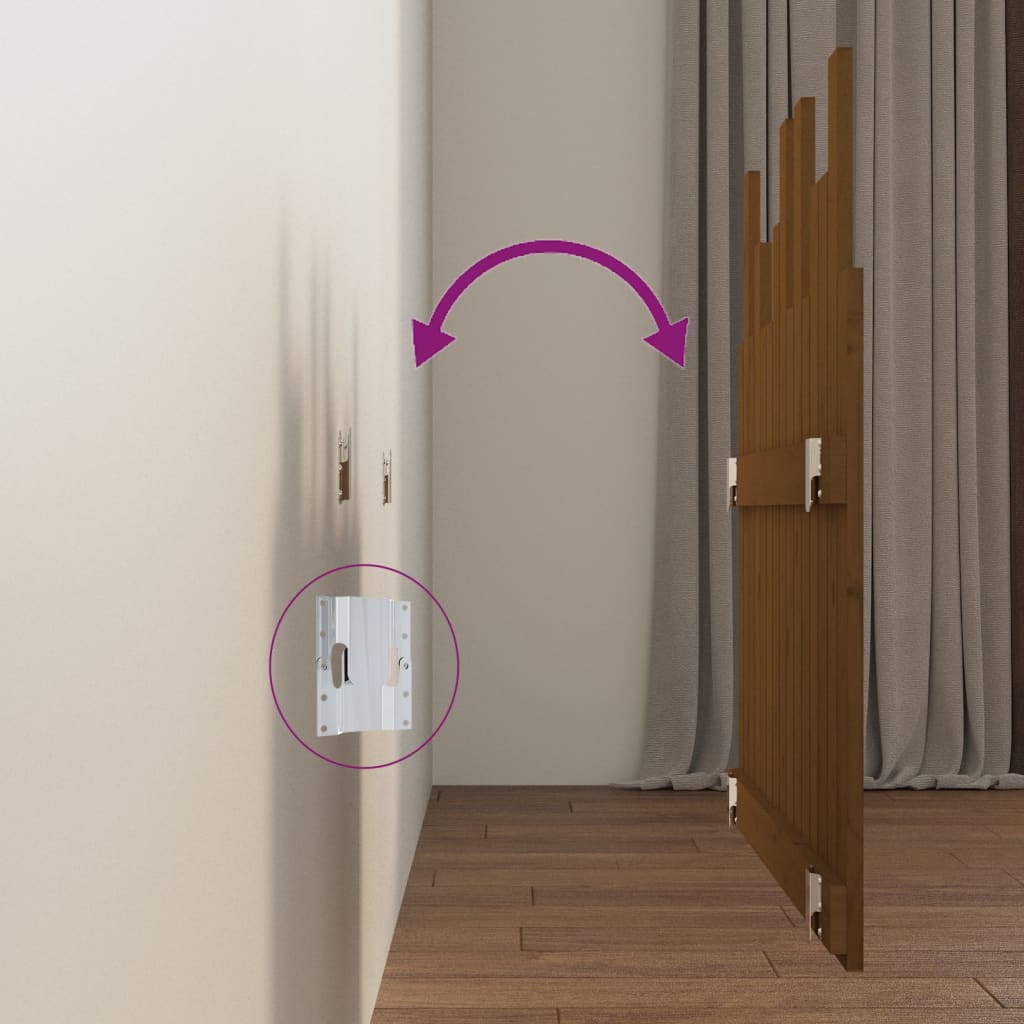 Wall Headboard Honey Brown 95.5x3x80 cm Solid Wood Pine