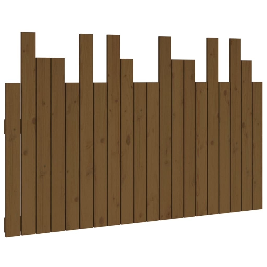 Wall Headboard Honey Brown 127.5x3x80 cm Solid Wood Pine