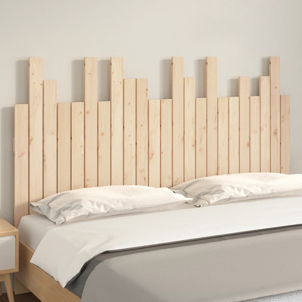 Wall Headboard 146.5x3x80 cm Solid Wood Pine