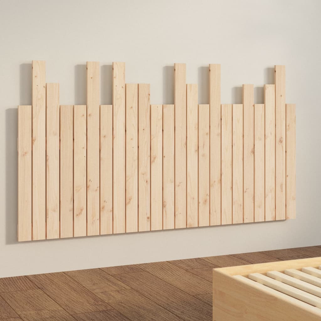 Wall Headboard 146.5x3x80 cm Solid Wood Pine
