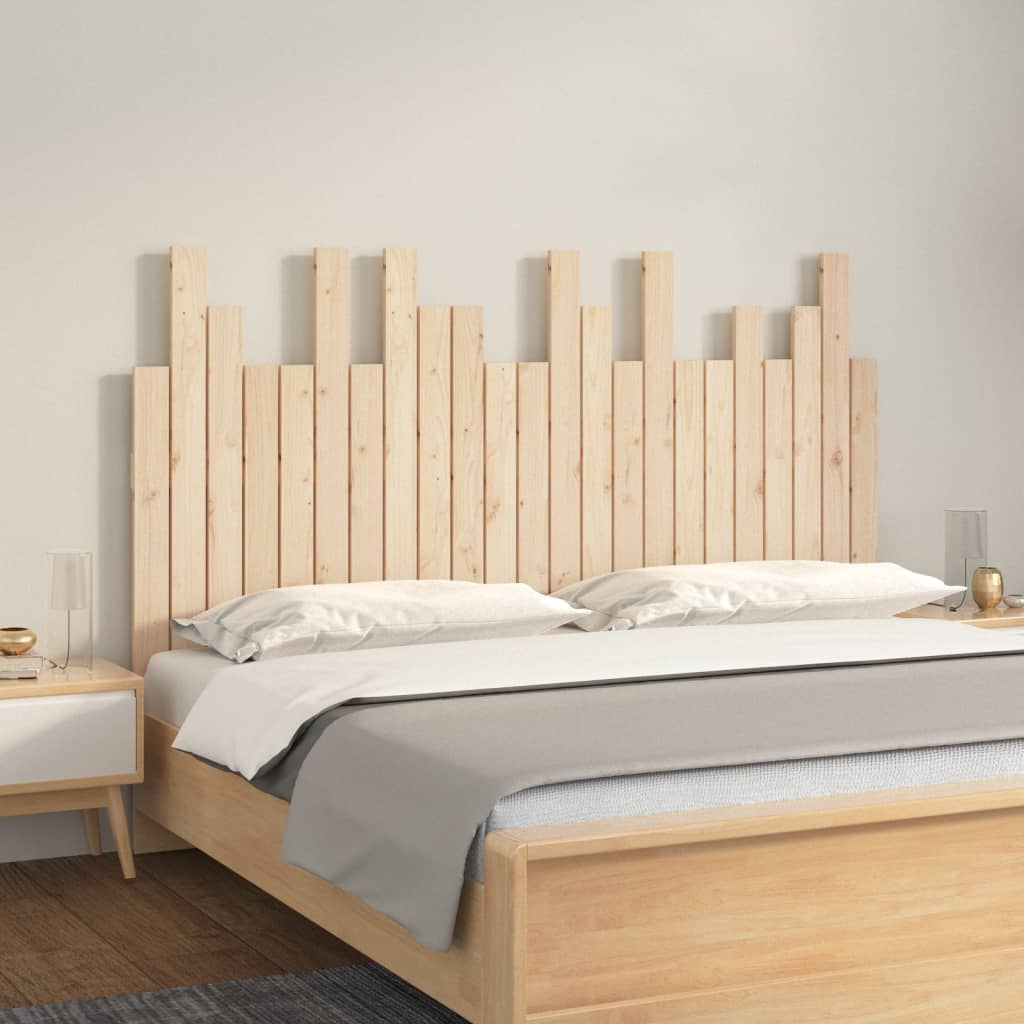 Wall Headboard 146.5x3x80 cm Solid Wood Pine