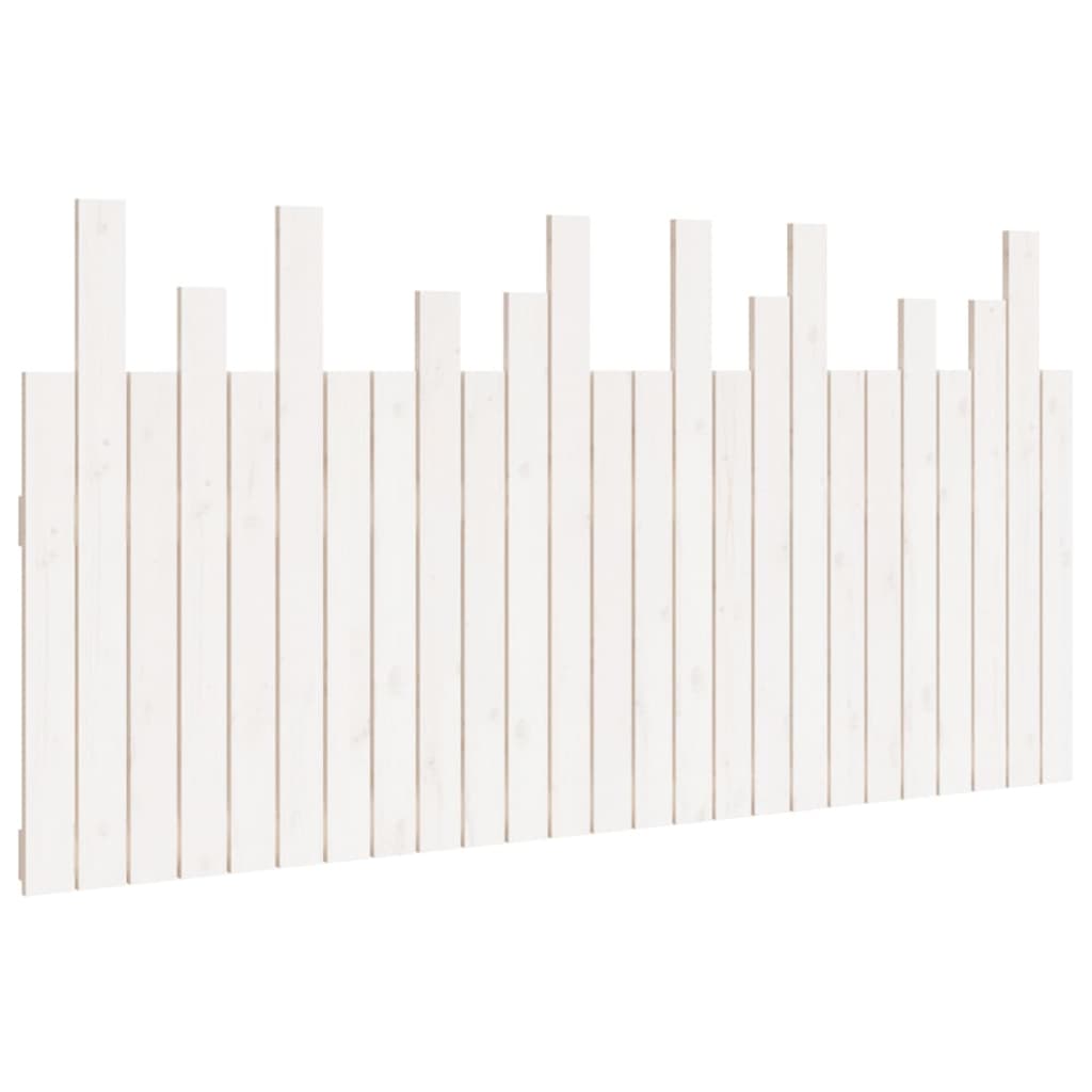 Wall Headboard White 159.5x3x80 cm Solid Wood Pine