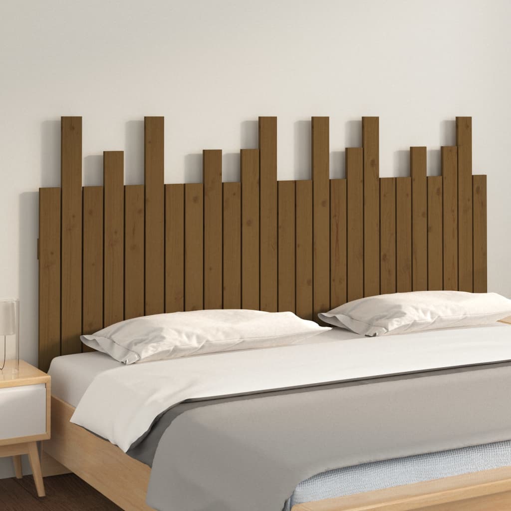 Wall Headboard Honey Brown 159.5x3x80 cm Solid Wood Pine