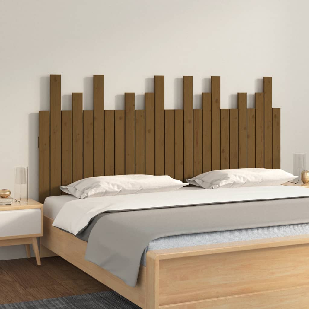 Wall Headboard Honey Brown 159.5x3x80 cm Solid Wood Pine