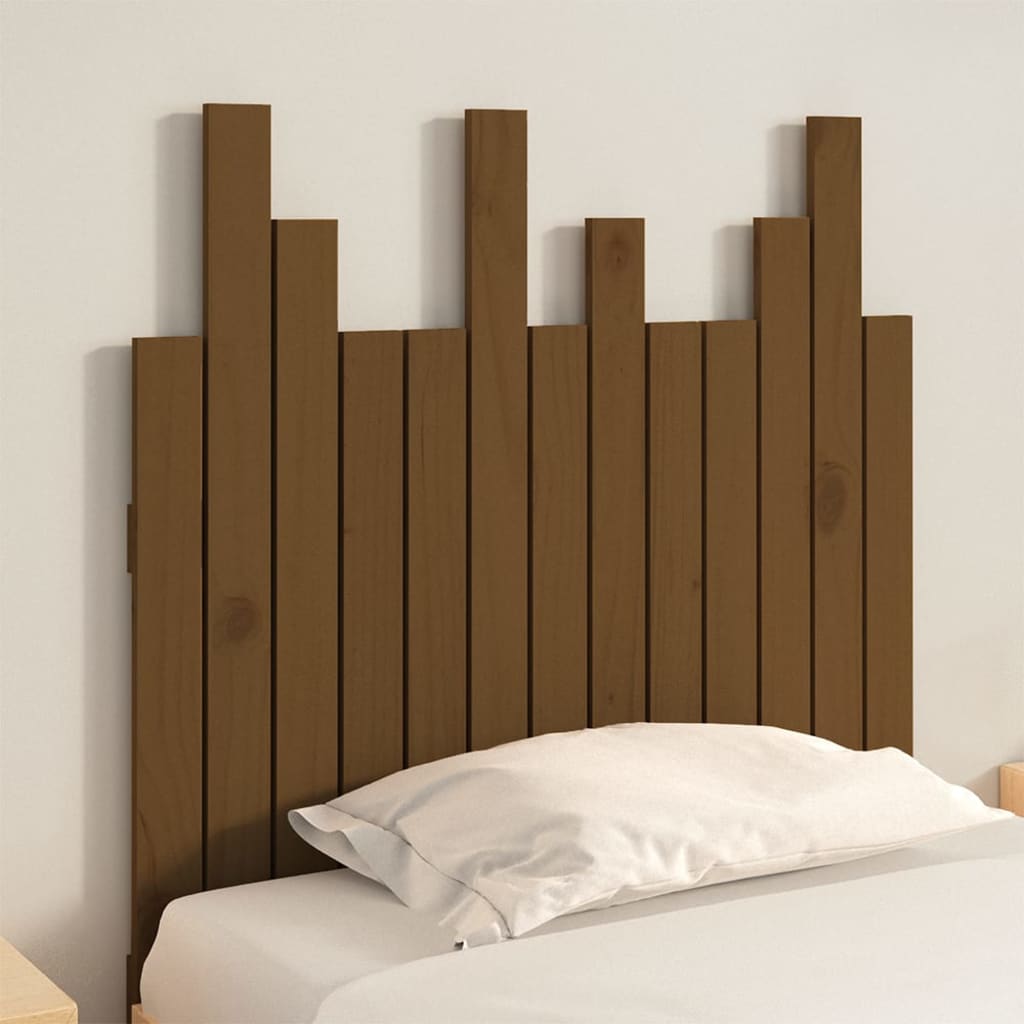 Wall Headboard Honey Brown 82.5x3x80 cm Solid Wood Pine