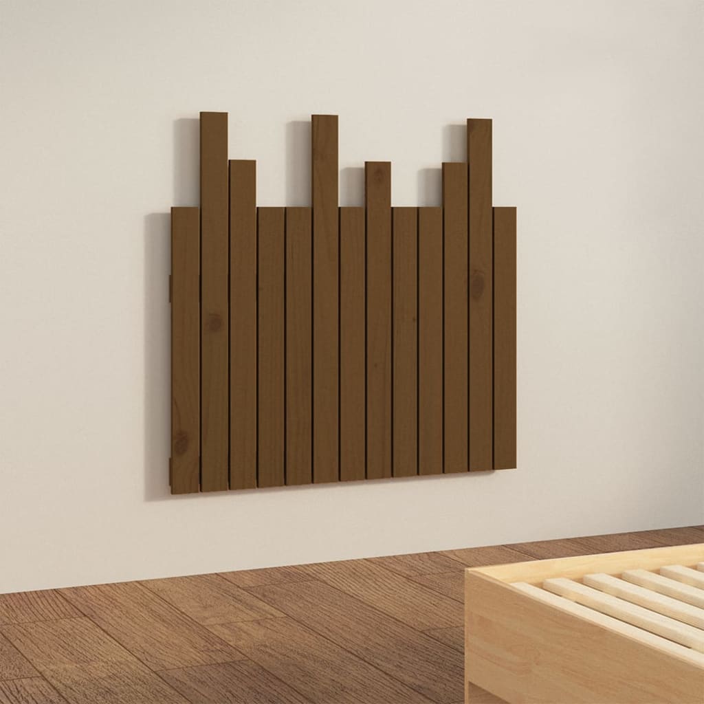 Wall Headboard Honey Brown 82.5x3x80 cm Solid Wood Pine