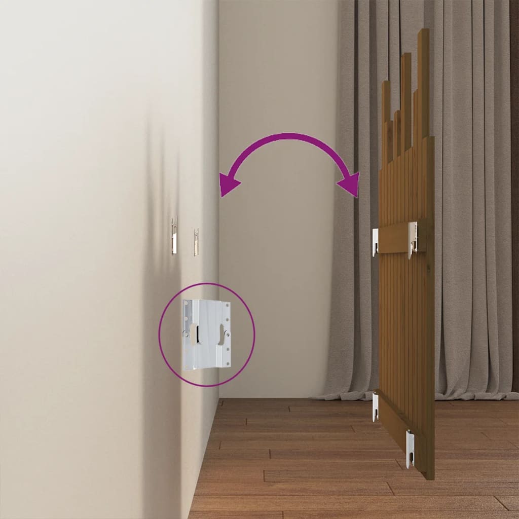 Wall Headboard Honey Brown 82.5x3x80 cm Solid Wood Pine