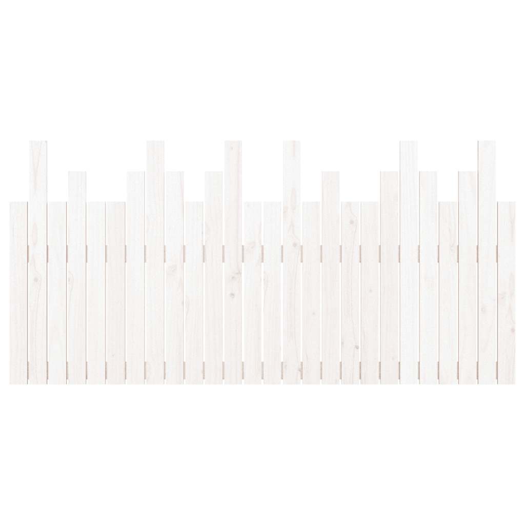 Wall Headboard White 166x3x80 cm Solid Wood Pine